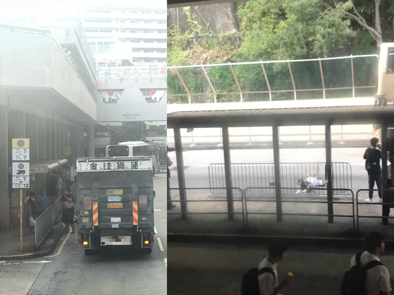 葵盛男子堕楼倒卧马路 吓倒巴士站乘客