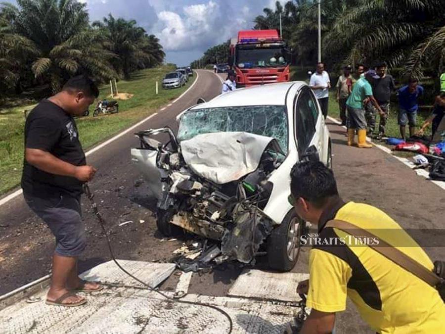 Three religious school employees killed in Mersing car-4WD crash