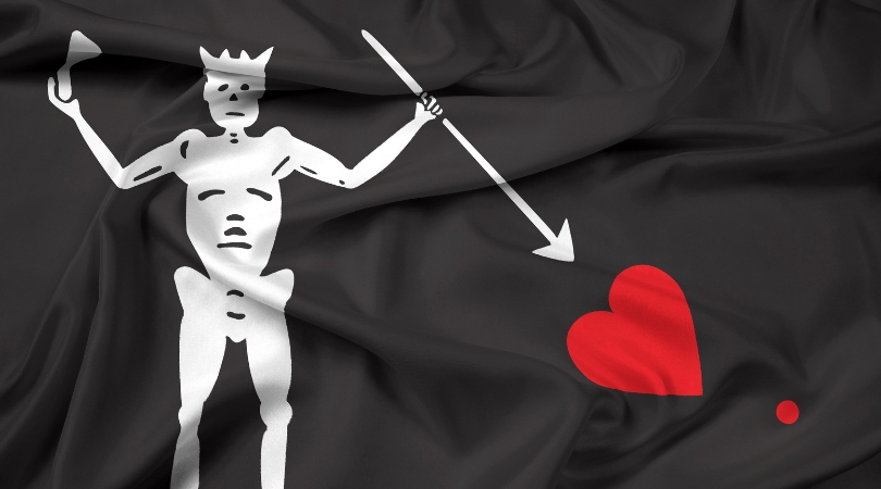 Famous pirate flags during the golden age of piracy