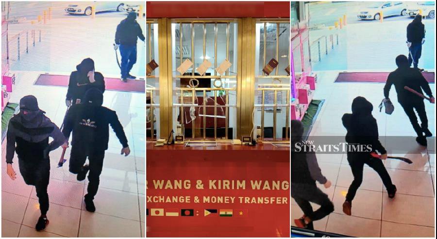 Axe-wielding men swipe RM50,000 from Port Dickson money changer