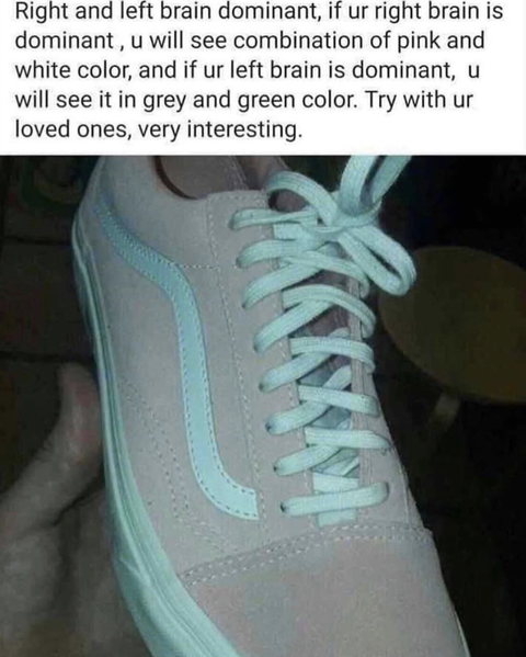 This Sneaker Photo Is Going Viral Because Everyone Thinks It Reveals If They're Left or Right Brain Dominant