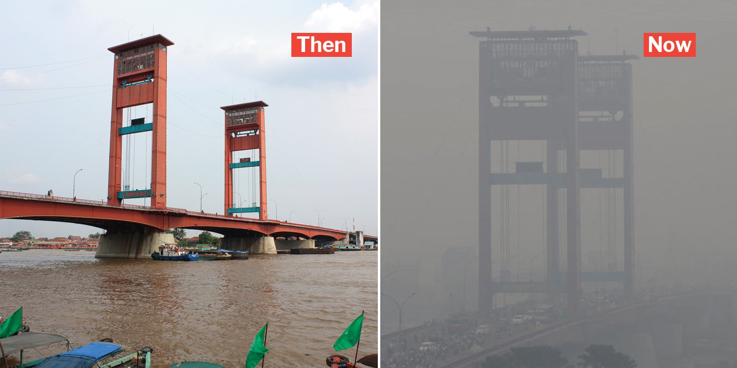 Indonesia’s Palembang haze hits highest ever reading of 921, helicopters now carrying out water bombing