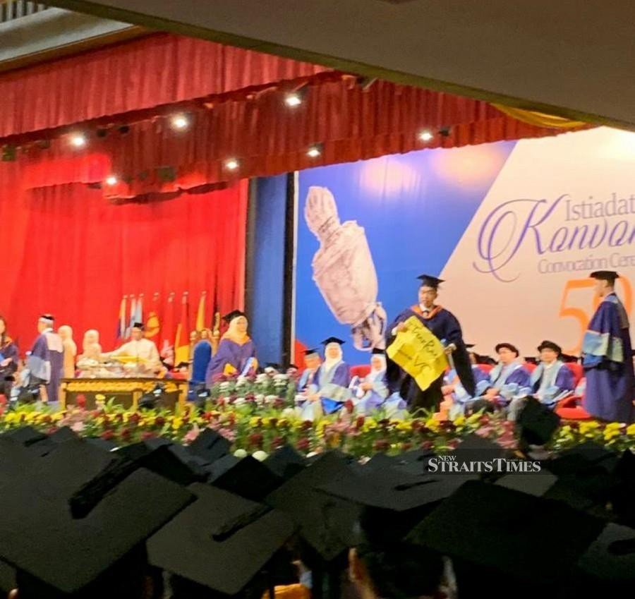 'UM grad has intention to interrupt convocation ceremony'