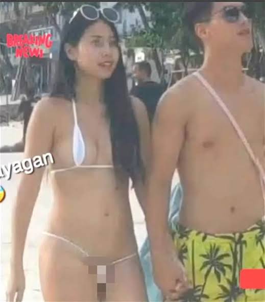 Boyfriend of Taiwanese woman arrested for wearing string bikini in Boracay takes blame for scandalous outfit