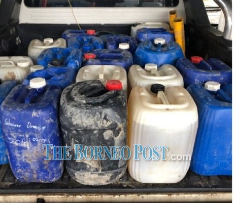 Police nab two suspects in Sibu, Bintulu for smuggling diesel