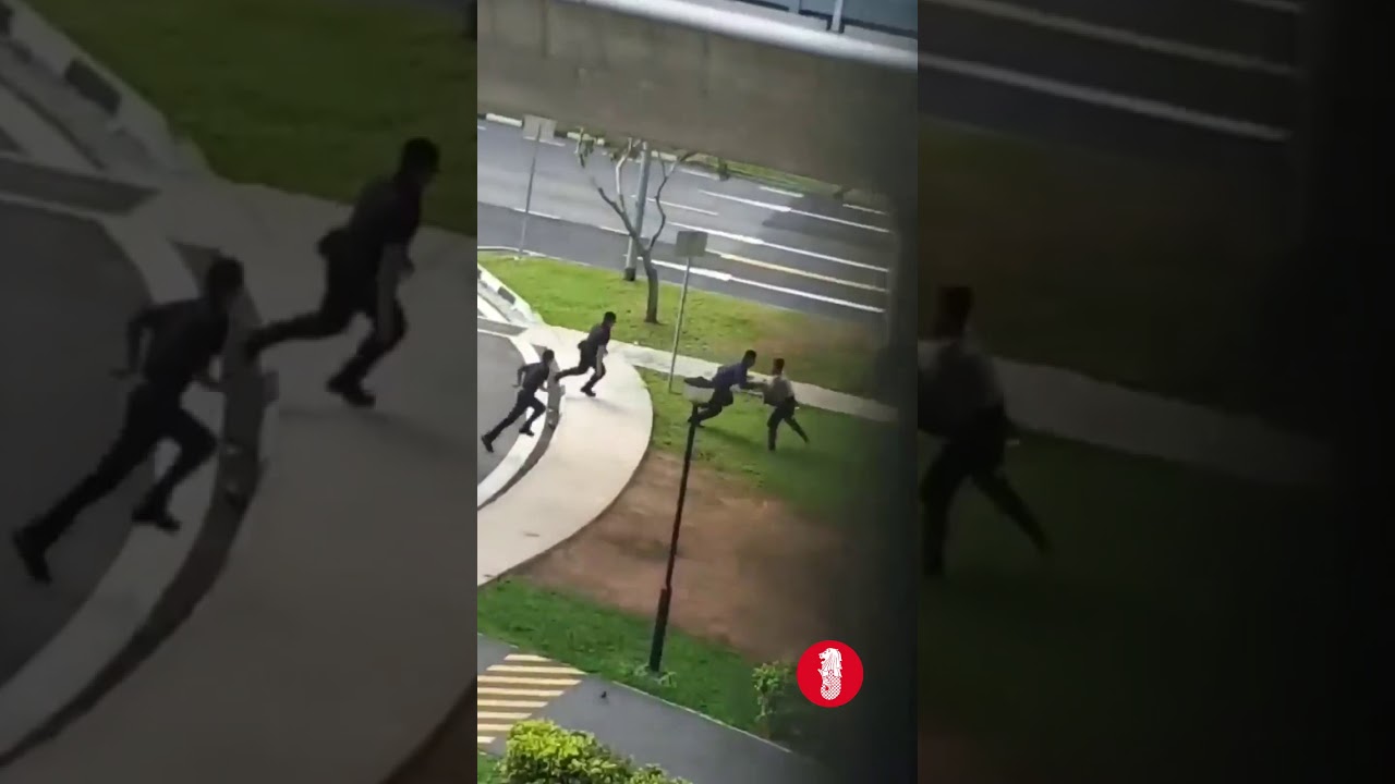 7 Singapore Police Force officers vs 1 suspect