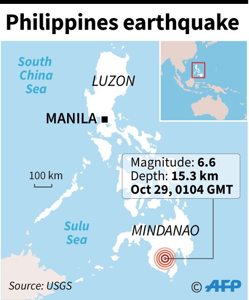 Strong quake hits south Philippines, injuries reported