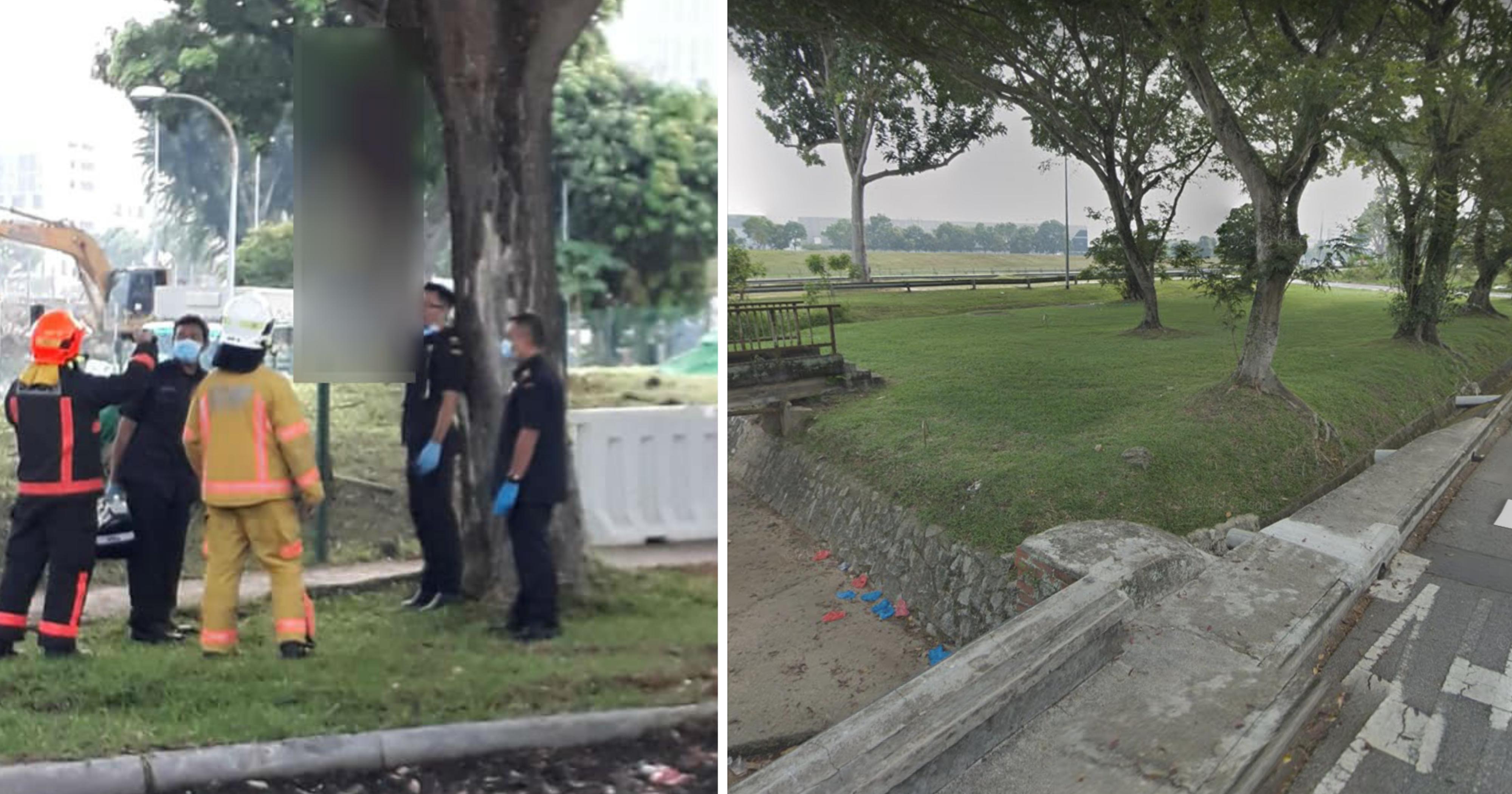 Man found hanging from tree near Tampines Road on Oct. 30, 2019