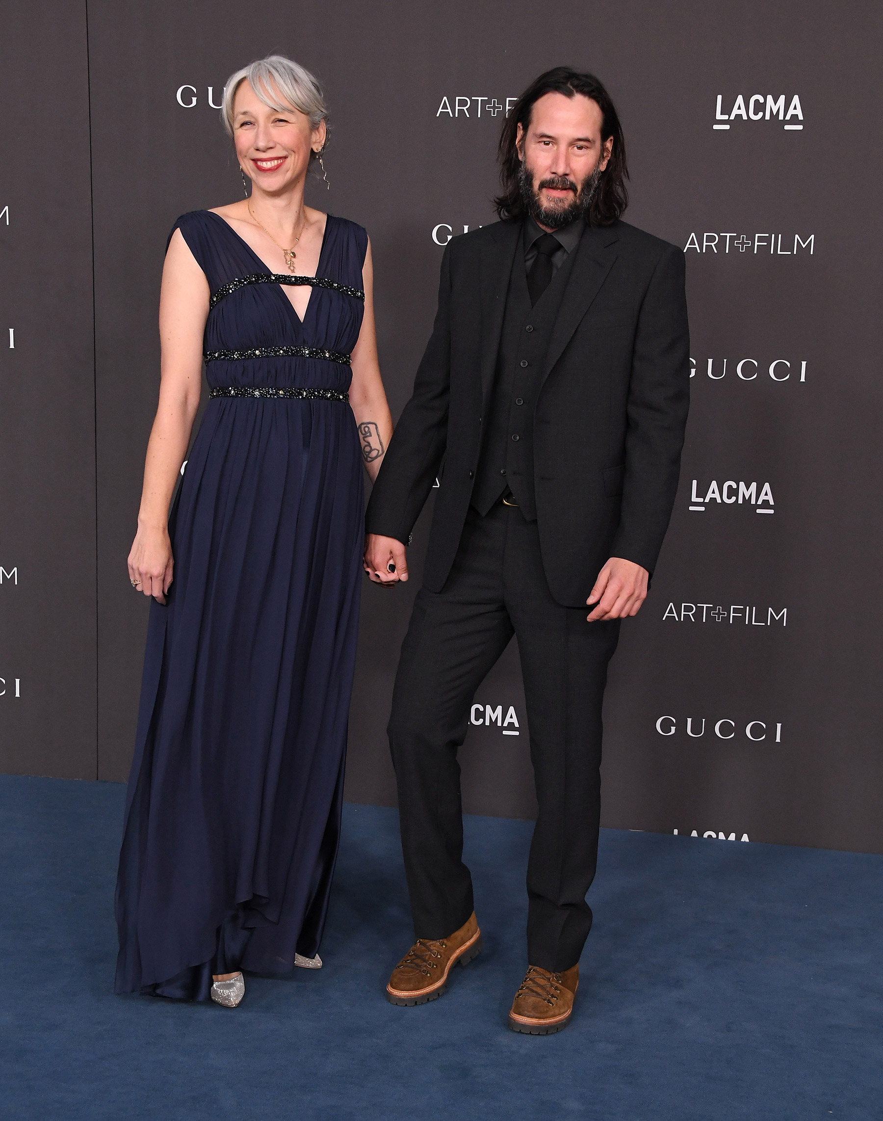 Keanu Reeves Holds Hands with Artist Alexandra Grant on the Red Carpet