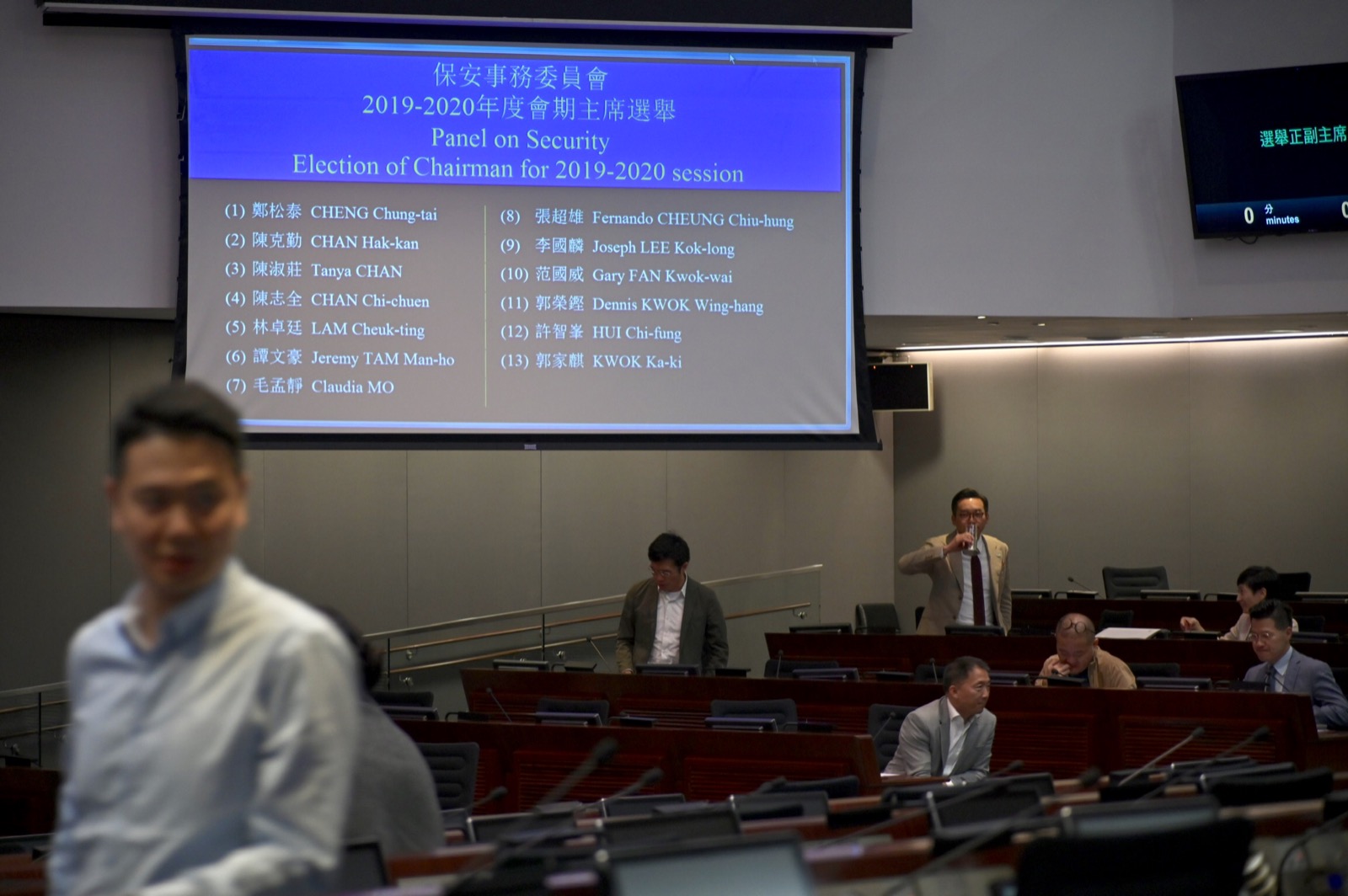 立会保安事务委员会未能选出正副主席
