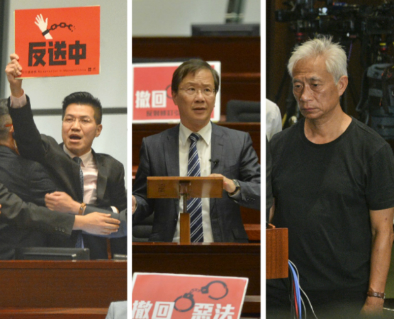 3名民主派议员到湾仔警总接受预约拘捕