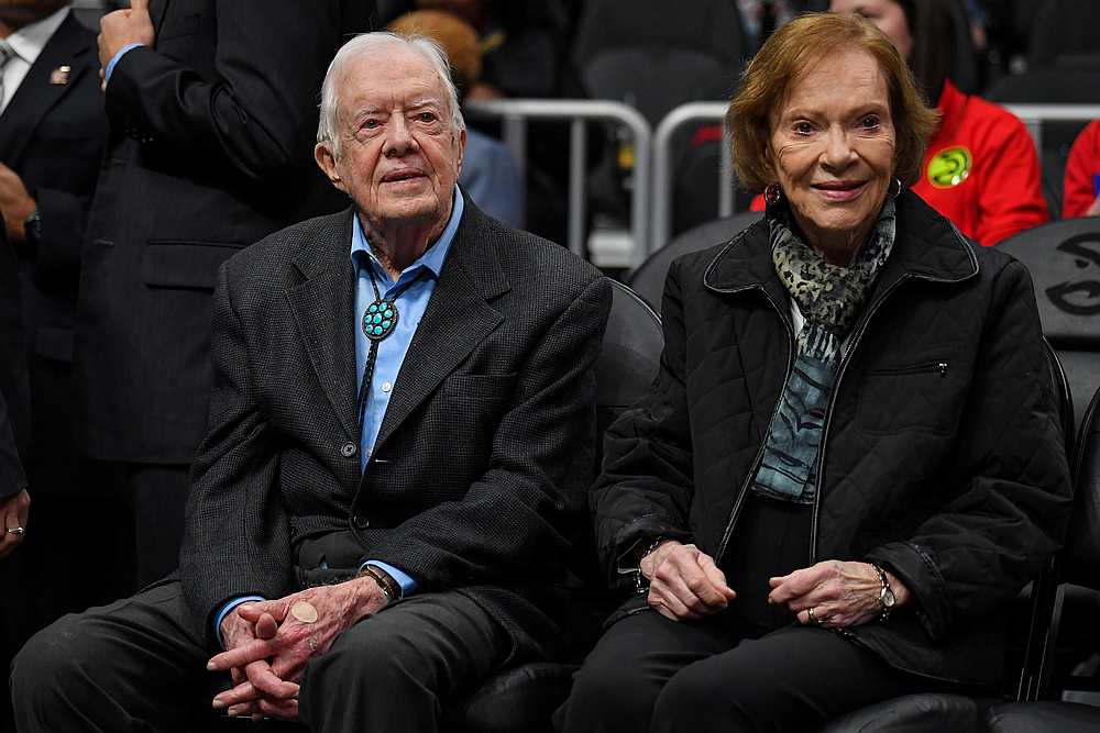 Former US president Carter and wife celebrate 75th wedding anniversary