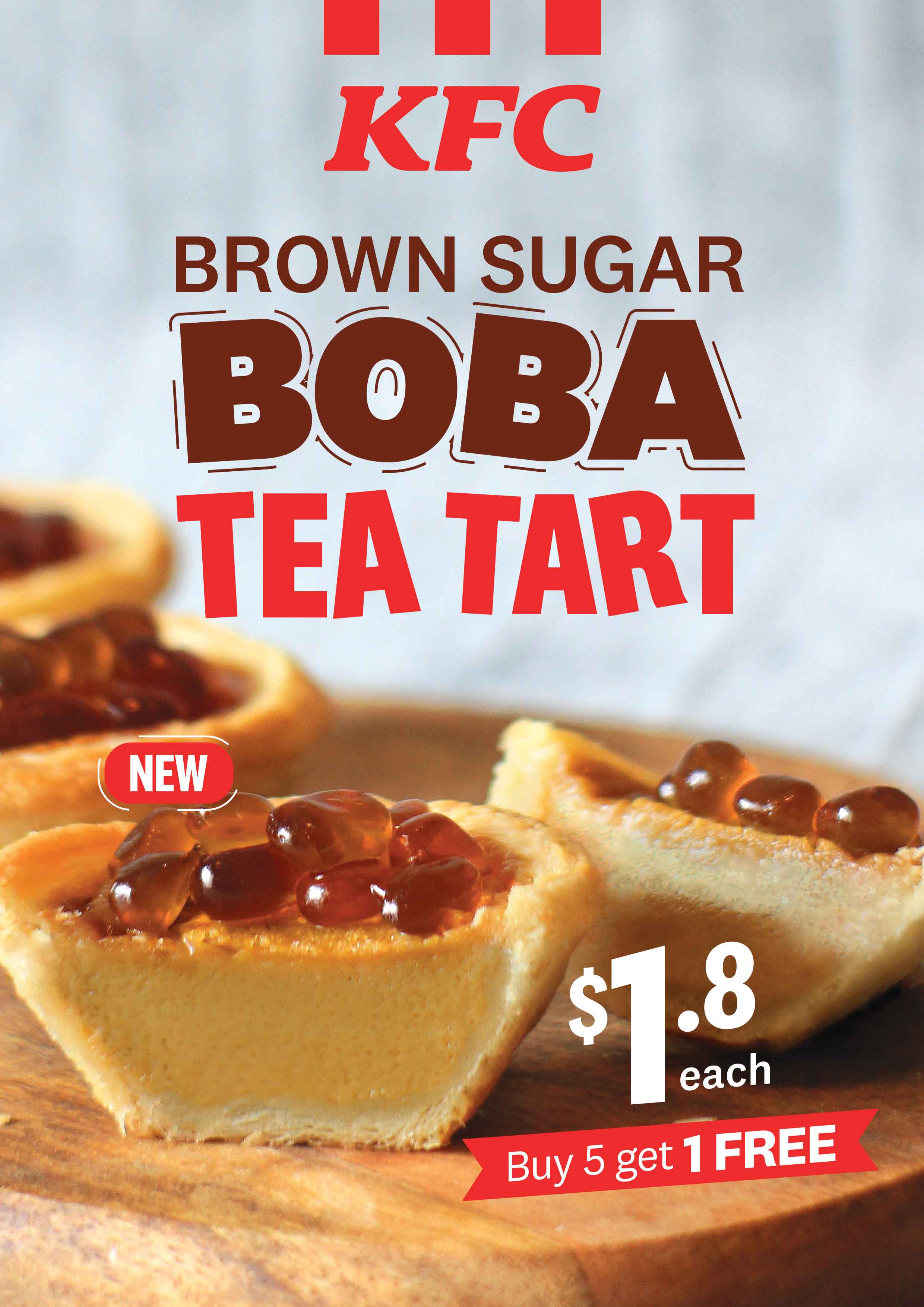 KFC Launching Brown Sugar Boba Tea Tarts