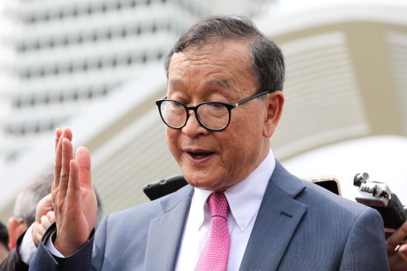 Cambodian opposition leader set to fly to Indonesia Thursday