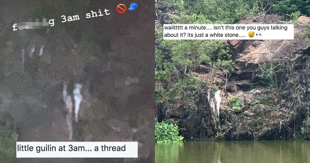 Twitter user uploads photo of ‘ghost’ at Little Guilin, turns out it’s just a white patch on rock