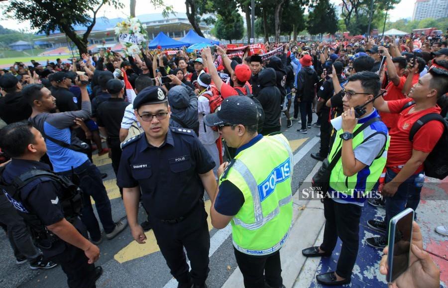 Police detain 41 football supporters after Malaysia v Indonesia match