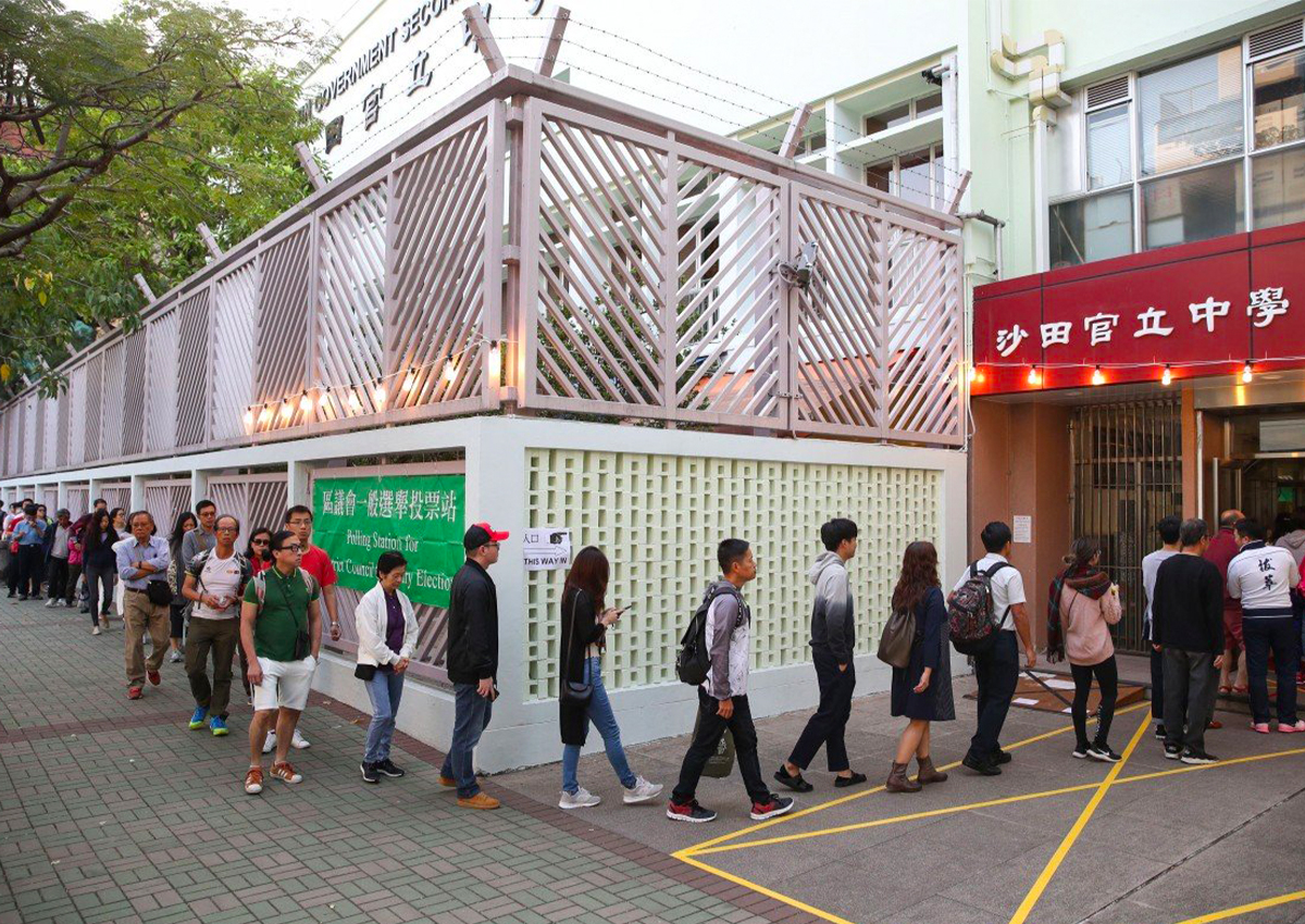 Long queues as voting kicks off in first polls since Hong Kong protest crisis erupted