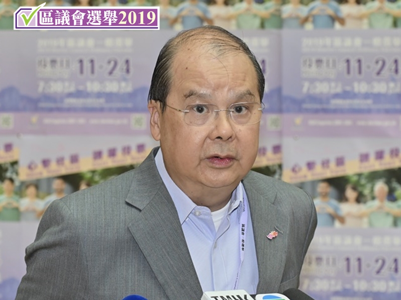 【区会选举】张建宗：政府无意提早结束投票 盼维持良好气氛