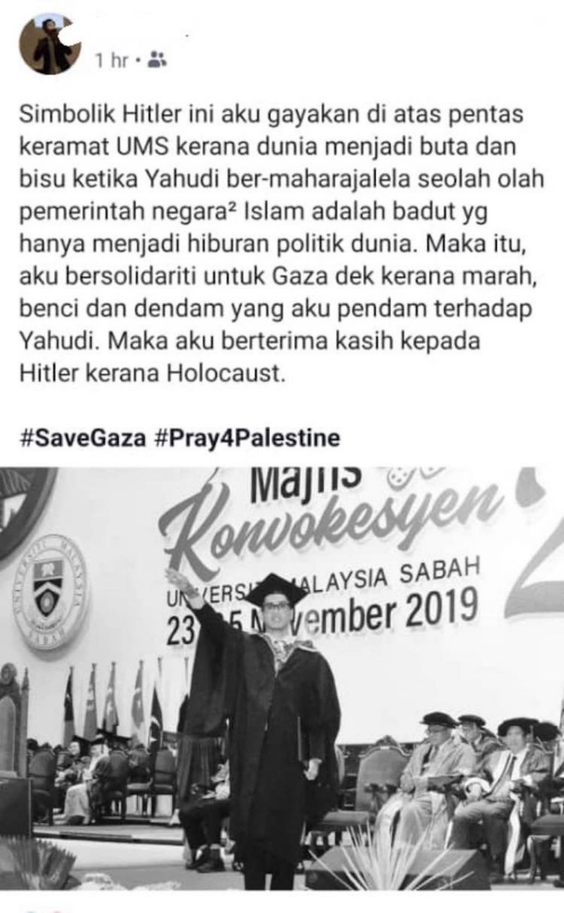 Sabah varsity graduate draws online flak for Nazi salute at convocation