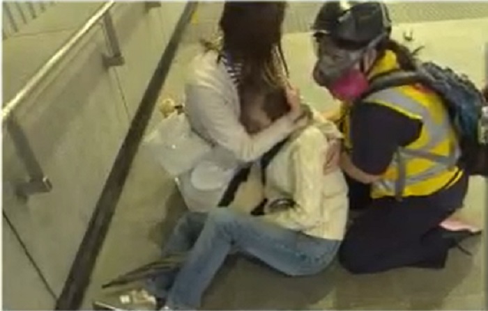 【修例风波】尖东站婆婆被防暴警推跌 回家后感晕眩无大碍