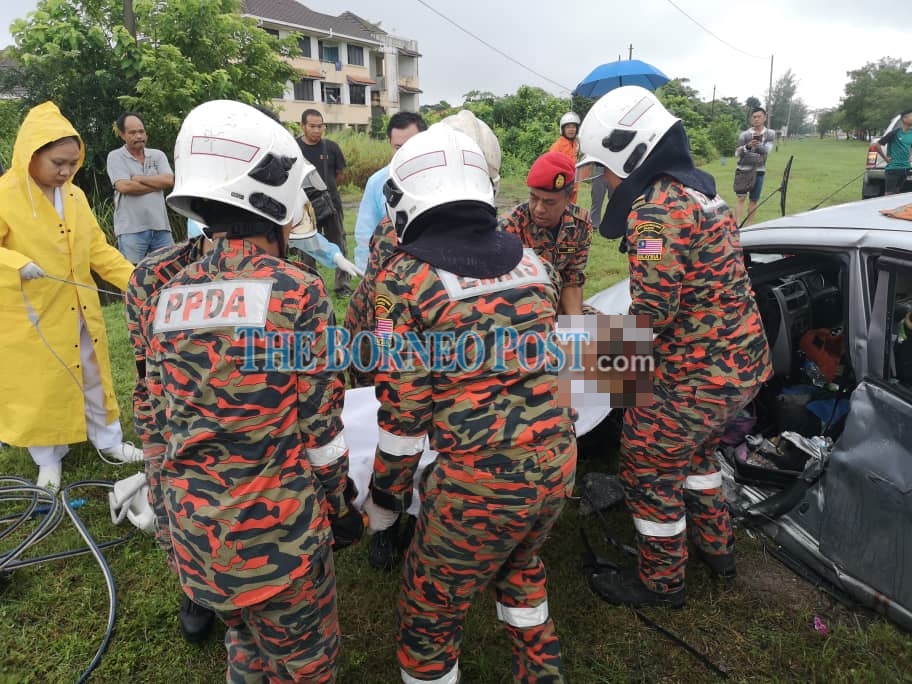 Car passenger killed in collision with pick-up truck in Miri