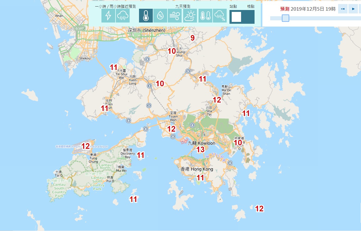 天文台预报明强风有雨急冷 傍晚新界仅9至10度