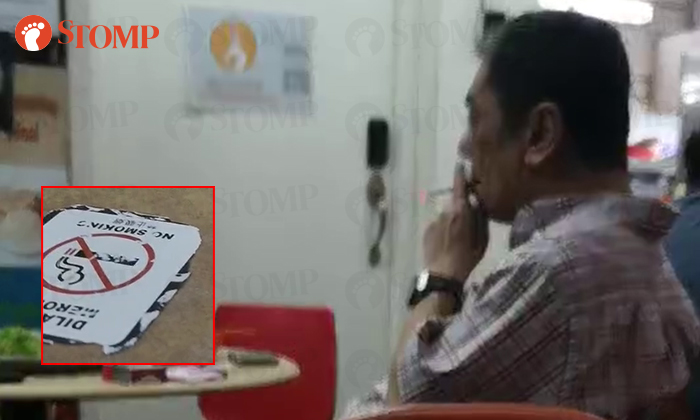 Stomper irritated as man puffs away at Beatty Road coffee shop despite sign
