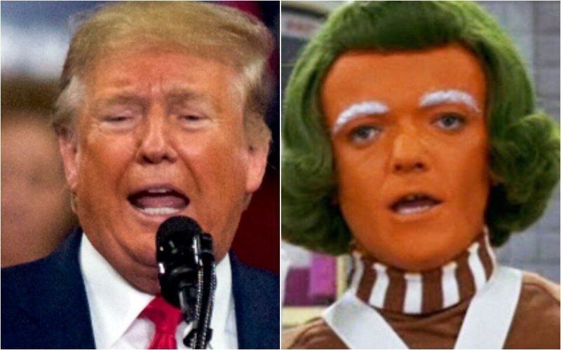 Trump gets oompa loompa treatment in scathing 'late show' song parody