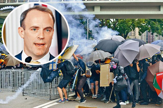 【修例风波】英外相蓝韬文吁北京与香港示威者对话