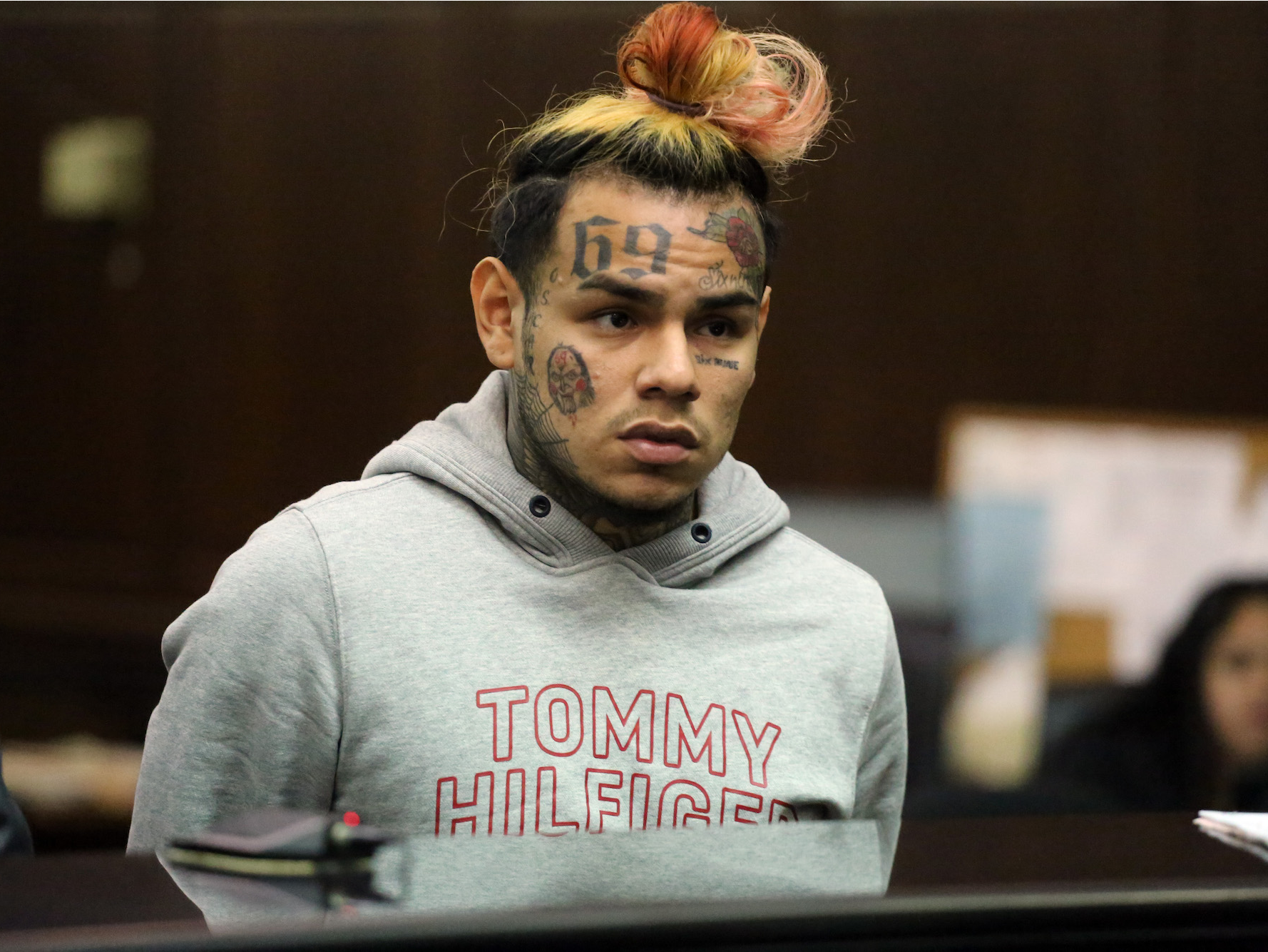 Tekashi 6ix9ine broke down crying in court after his estranged father showed up at his sentencing