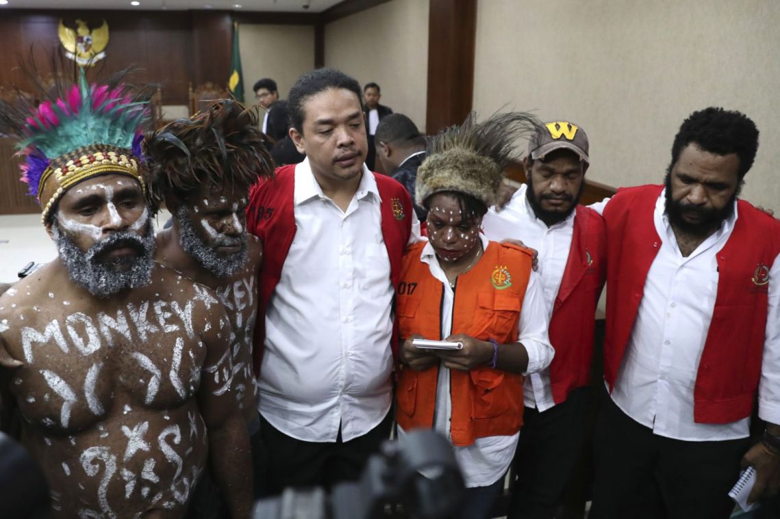 6 activists stand trial in Indonesia on charges of treason
