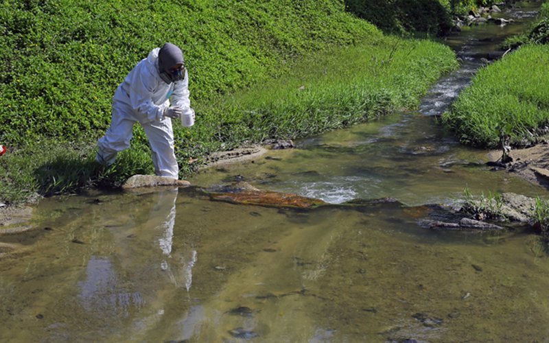 Work going on to clean Mantin stream contaminated with chemical