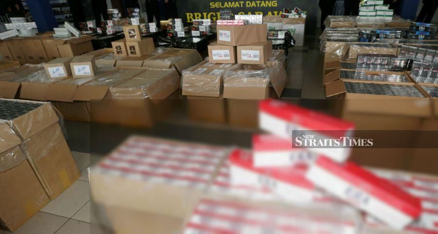 RM800,000 worth of contraband cigarettes seized in Kuching
