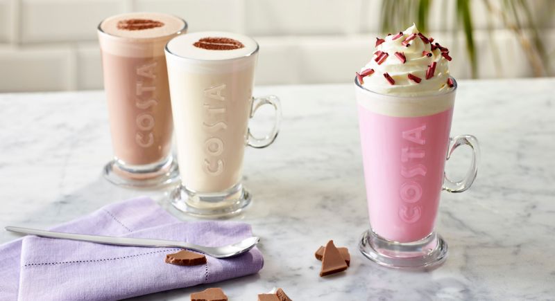 Costa impresses customers with pink hot chocolate that's perfect for Instagram
