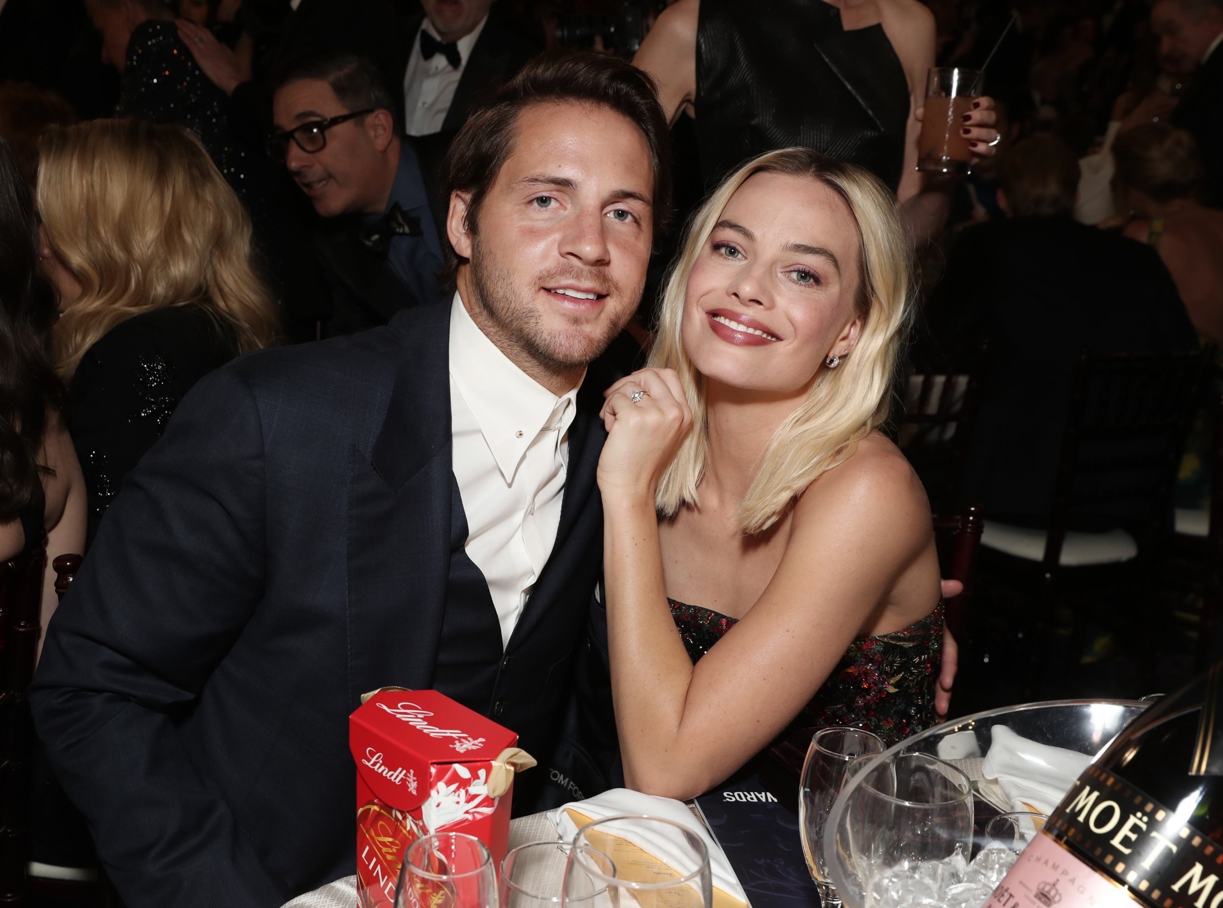 Margot Robbie’s husband Tom Ackerley joins wife on rare public date night at Golden Globes