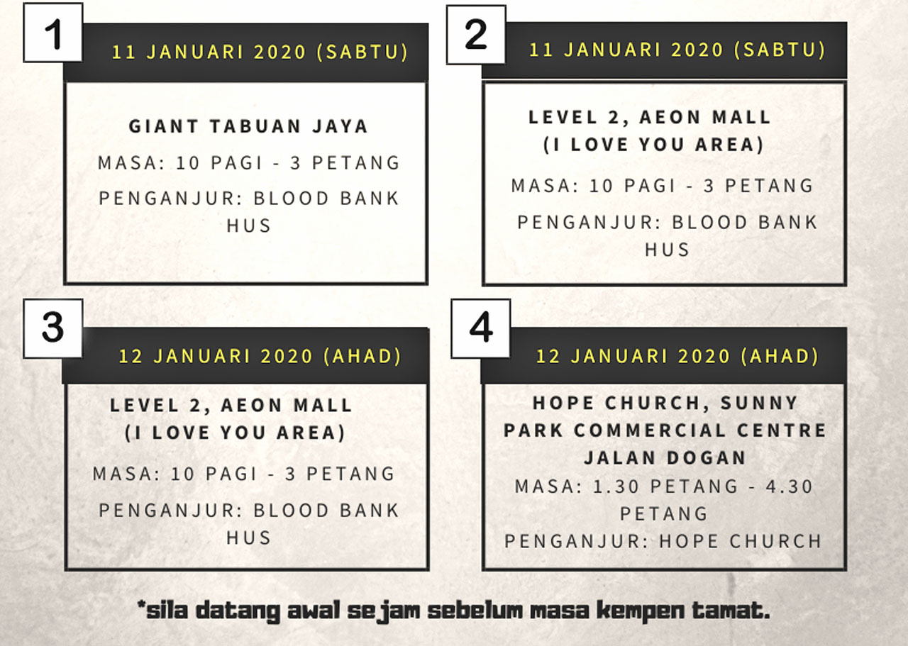 SGH Blood Bank to hold blood donation campaigns this weekend