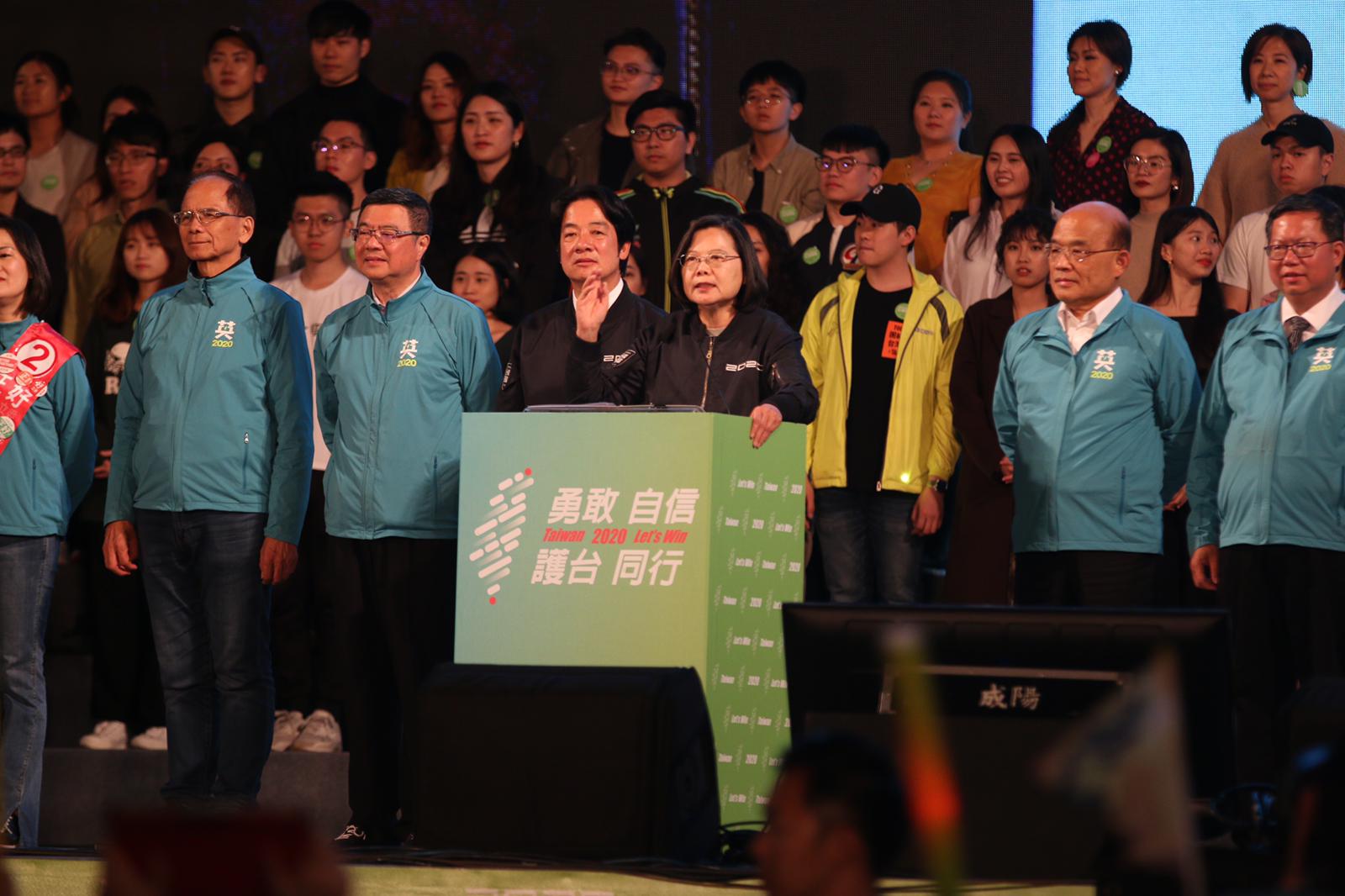 【台湾选举】蔡英文破800万票 创台湾民选总统史上最高