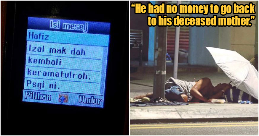 Johor Man Homeless After 3 Weeks in KL, Soup Kitchen Helps Him Go Home to Bury His Mum
