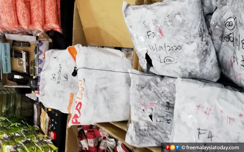Cops seize RM145 mil worth of drugs, some sent via courier service