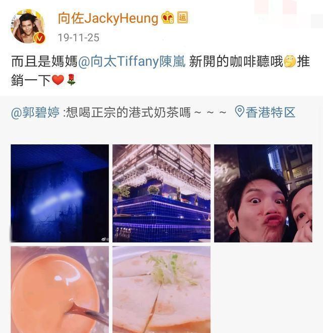 向佐夫妇打卡向太咖啡店，装潢奢华见家底！郭碧婷大做鬼脸没包袱