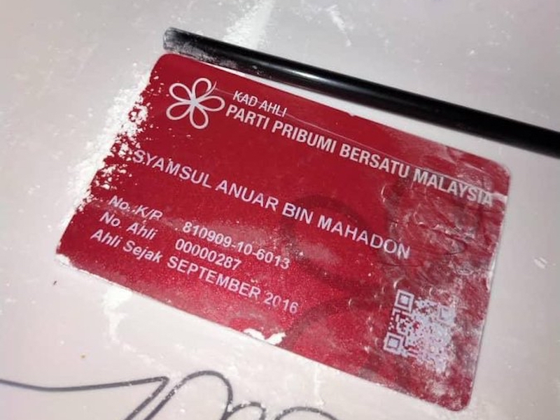 Bersatu man says lost card pictured in ‘drug-cutting’ months ago