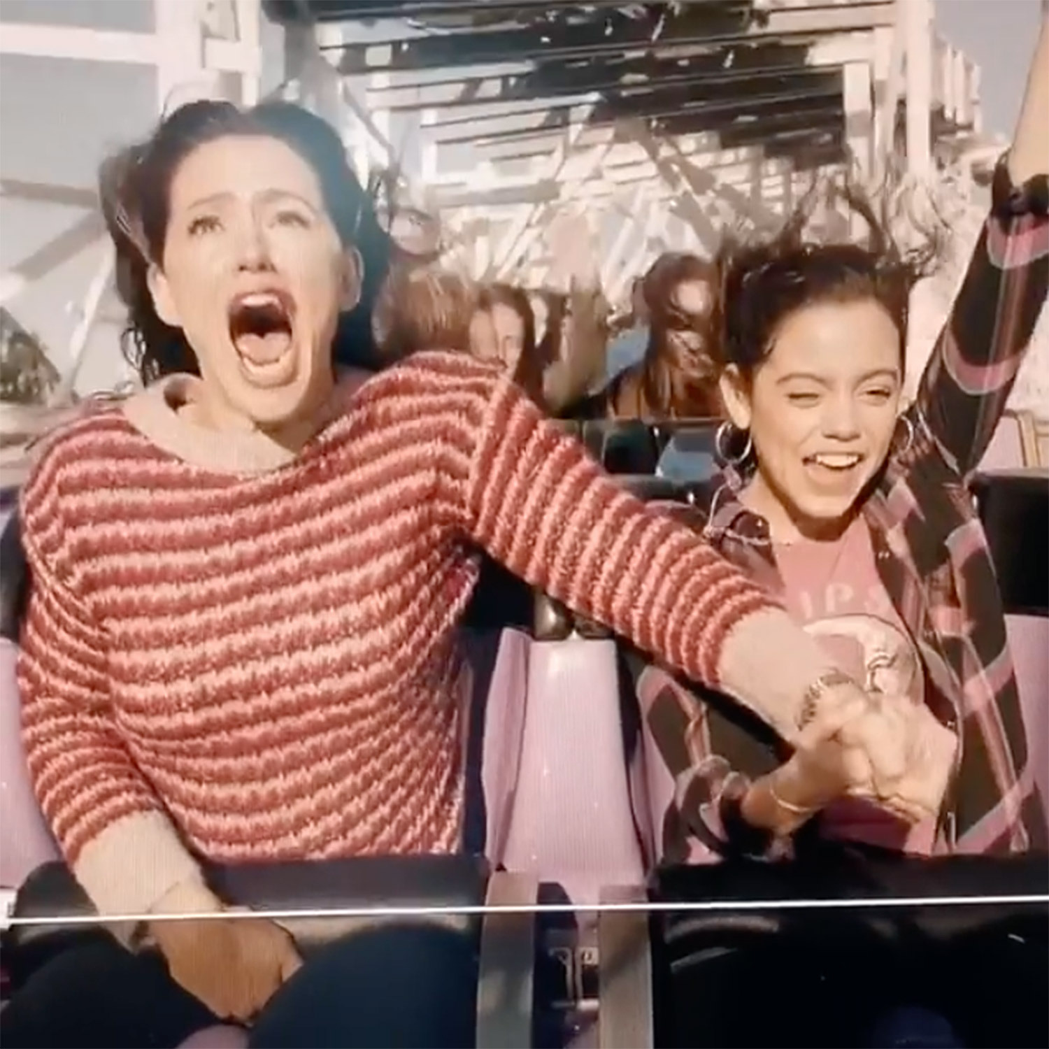 Jennifer Garner Hilariously Screams as She Rides a Rollercoaster for