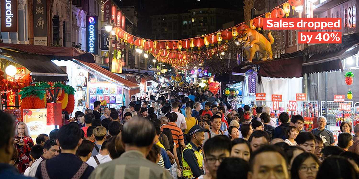 Chinatown CNY market sees smaller crowds due to rain, store owners slash prices to attract customers