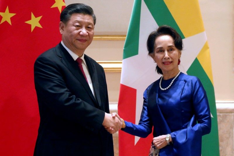 Myanmar President hails 'historic' visit as China's xi arrives to fanfare