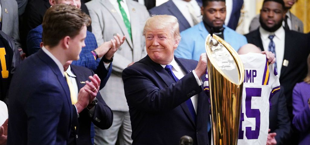 It Got A Bit Awkward When Donald Trump Hosted Joe Burrow And LSU At The White House
