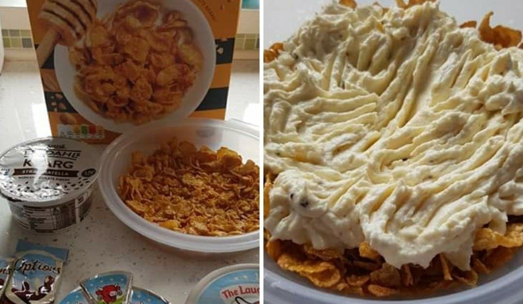 People are horrified by a diet ‘cheesecake’ made from cornflakes and spreadable cheese