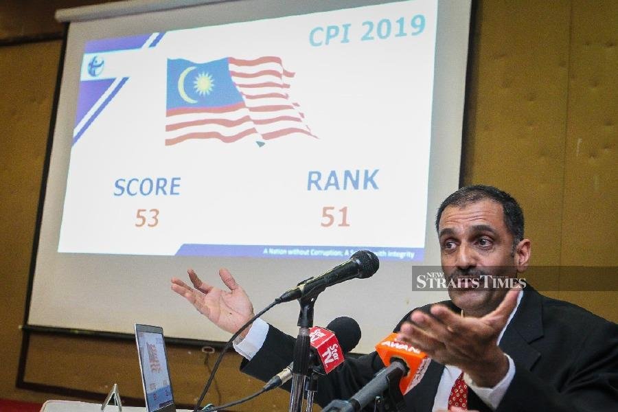 Malaysia's CPI jumps 10 spots due to prompt action against scandals