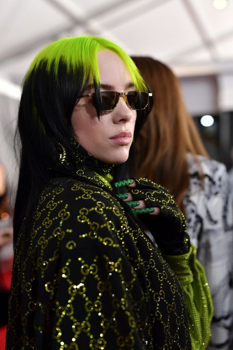 Billie Eilish Wore a Green Gucci Suit on the 2020 Grammys Red Carpet