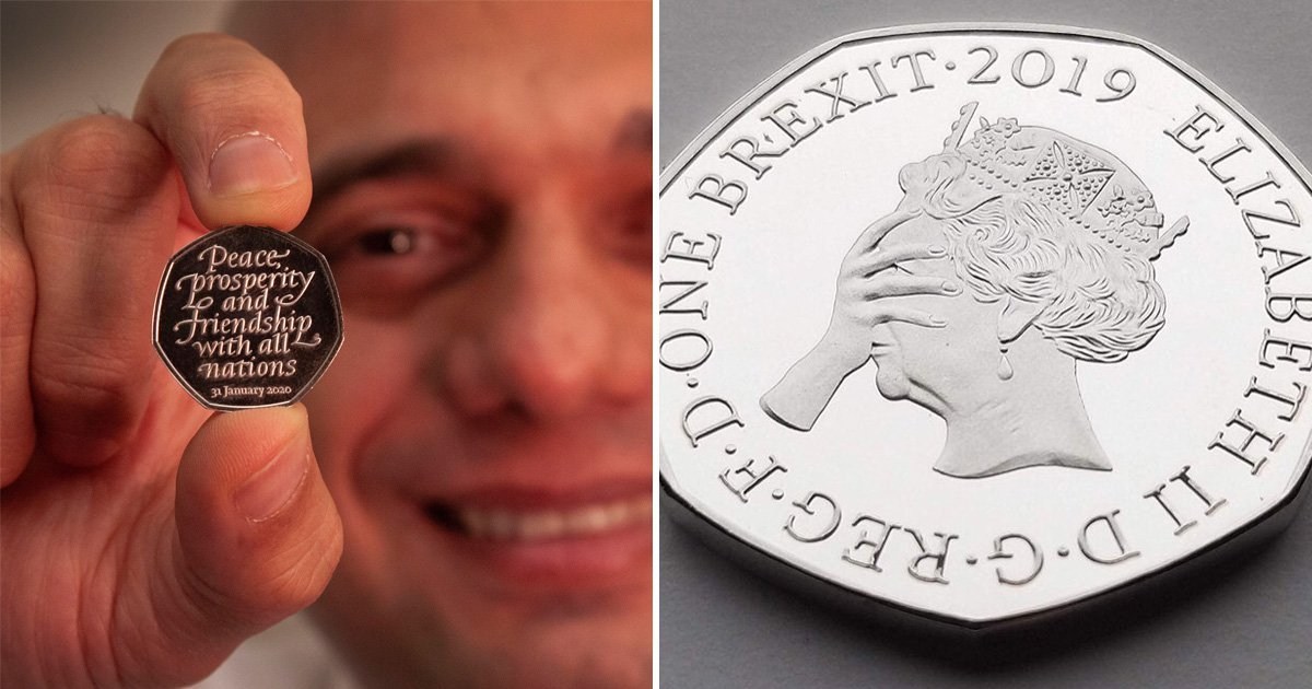 Sajid Javid relentlessly mocked online after unveiling new 50p Brexit coin