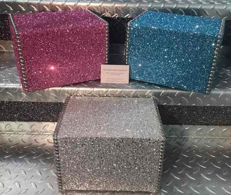 Caskets that sparkle: UK company now offer glitter coffins so you can go out in style